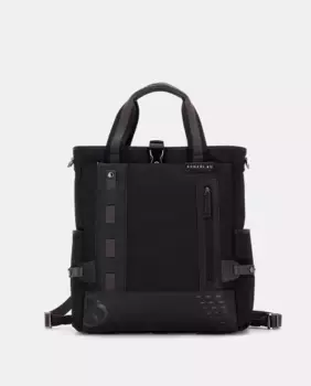 Многопозиционный рюкзак унисекс на молнии черного цвета Scharlau