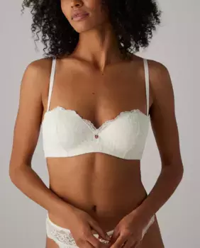 Многопозиционный свадебный бюстгальтер без бретелек с кружевом Ysabel Mora, бежевый