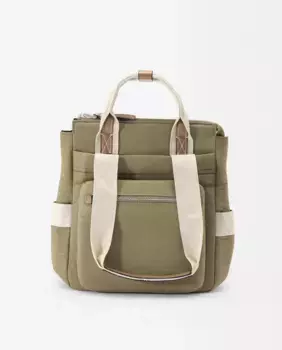 Многопозиционный женский рюкзак с застежкой-молнией и несколькими отделениями однотонного цвета Parfois, цвет Kaki