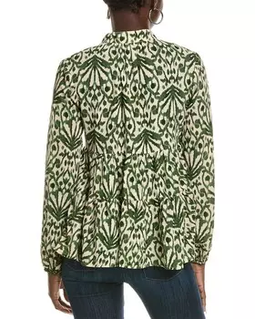 Многоярусная блузка Gracia, зеленый