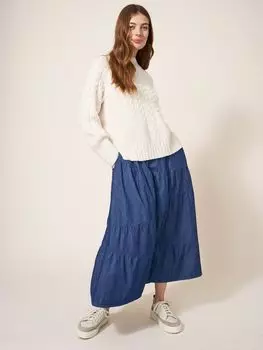 Многоярусная джинсовая юбка White Stuff Jenna, Джинсовый