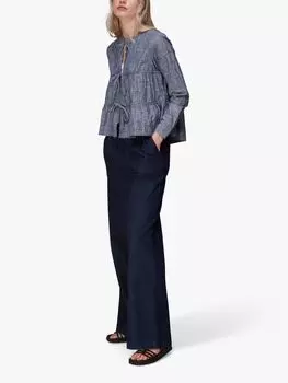 Многоярусная куртка с завязками спереди Whistles, синий деним