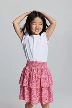 Многоярусная юбка H&M, розовый