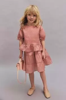 Многоярусная юбка H&M, розовый