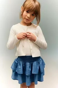 Многоярусная юбка H&M, синий