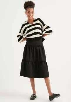 Многоярусная юбка миди Herita, черный