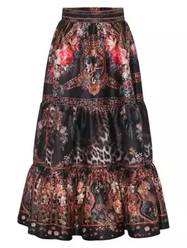 Многоярусная юбка с высокой талией Trompe-L'il Camilla, цвет night at the opera