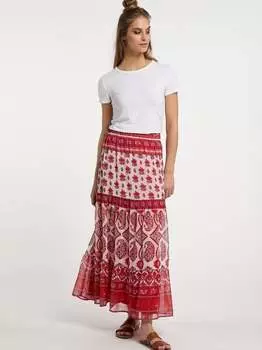 Многоярусная юбка Usha, красный