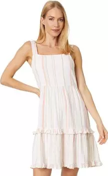 Многоярусное короткое платье с квадратным вырезом bobi Los Angeles, мульти