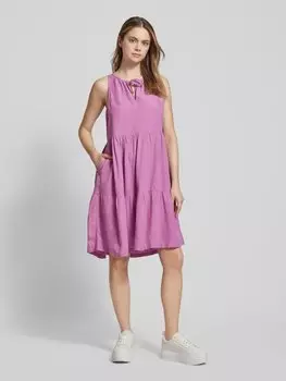Многоярусное платье длиной до колена QS, фиолетовый