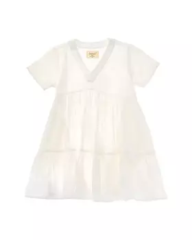 Многоярусное платье из марли 9seed, белый