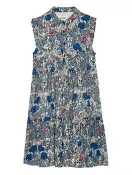 Многоярусное платье Karolina с цветочным принтом Zadig&Voltaire, нейтральный