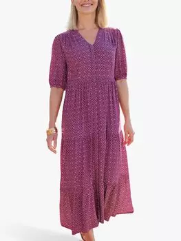 Многоярусное платье макси Pure Collection, Многоцветный