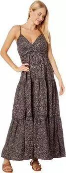 Многоярусное платье макси с узором пейсли Lucky Brand, цвет Raven Multi