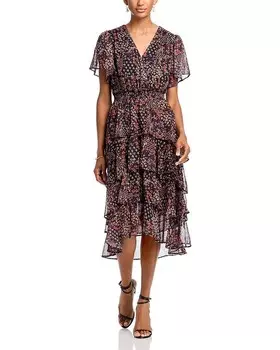 Многоярусное платье миди KOKO + MASON, коричневый