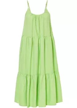 Многоярусное платье Rainbow, зеленый