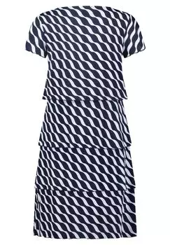 Многоярусное платье с короткими рукавами BETTY BARCLAY, темно-синий