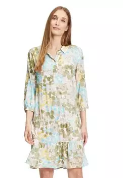 Многоярусное платье с принтом BETTY & CO, цвет Light Blue Khaki