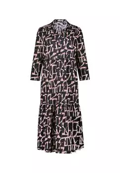 Многоярусное платье с принтом BETTY & CO, серо-коричнево-черный