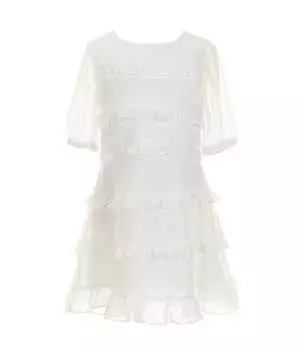 Многоярусное платье с рюшами для маленьких девочек GB Social 2–6X, белый