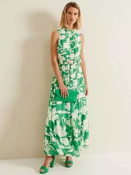 Многоярусное платье в цветочек kara maxi Phase Eight, цвет Green/Cream
