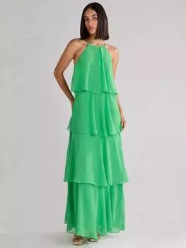 Многоярусное шифоновое макси-платье savannah Ro&Zo, зеленый