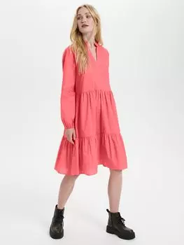 Многоярусное свободное платье Louise Saint Tropez, калипсо коралл