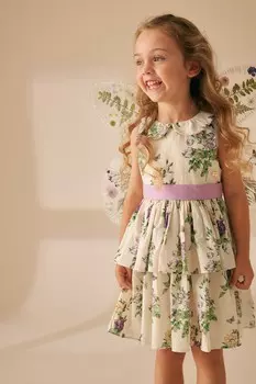 Многоярусное выпускное платье без рукавов Laura Ashley, бежевый