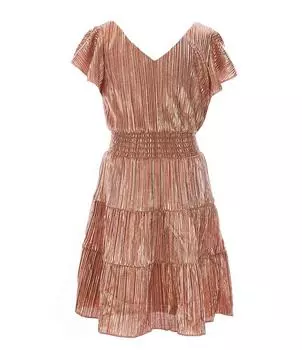 Многоярусное золотое платье для больших девочек 7–16 лет Honey and Rosie, мультиколор