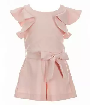 Многоярусный комбинезон GB Social для маленьких девочек от 2 до 6 лет с оборками и рукавами, розовый