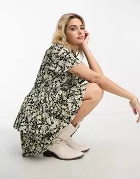 Многоярусный комбинезон с пуговицами спереди ASOS DESIGN