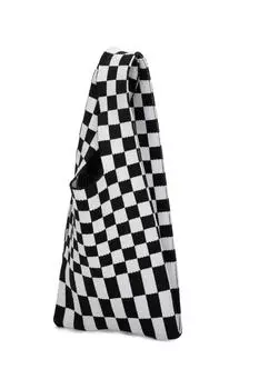 Многоразовая сумка для покупок в клетку Fontanella Fashion, черный