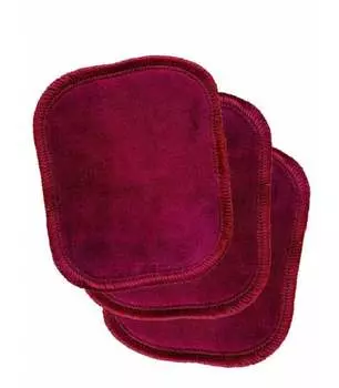 Многоразовые ватные диски, ватные бархатные ватные диски прямоугольной формы, 3 шт., ФИОЛЕТОВЫЙ, Wild Nature