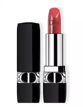 Многоразовый, оттенок 525 Cherie Metallic, 3,5 г Dior, Rouge Dior Couture Color Lipstick Floral Lip Care Long Wear
