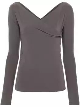 Многослойная блузка асимметричного кроя Fabiana Filippi, серый