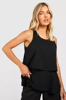 Многослойная блузка Boohoo, черный