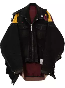 Многослойная джинсовая куртка Maison Mihara Yasuhiro, черный