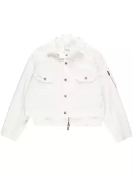Многослойная джинсовая куртка sacai, белый