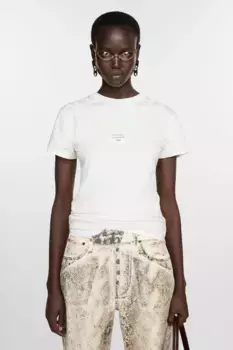 Многослойная футболка Acne Studios, кремовый