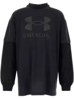 Многослойная футболка из коллаборации с Under Armour BALENCIAGA, черный