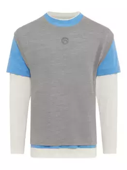 Многослойная футболка Marine Serre, серый