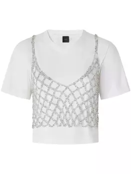 Многослойная футболка PINKO, белый