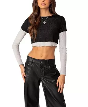 Многослойная футболка с длинными рукавами Edikted, мультиколор