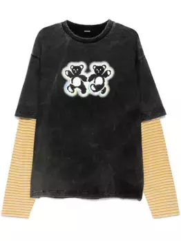 Многослойная футболка We11done, черный