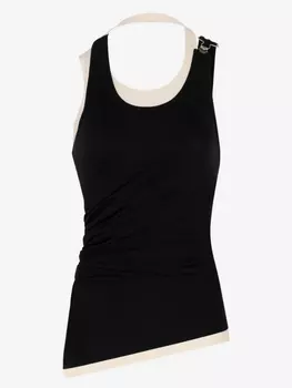 Многослойная хлопковая майка Jean Paul Gaultier, черный