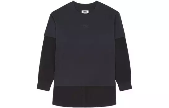 Многослойная хлопковая рубашка Mm6 Maison Margiela, черный