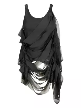 Многослойная майка Maria Calderara, черный