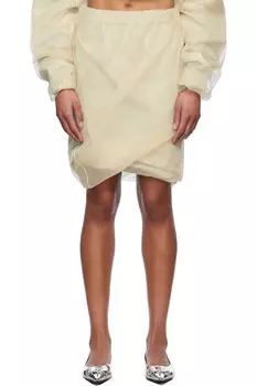 Многослойная мини-юбка We11Done, бежевый