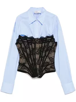 Многослойная полосатая рубашка Giuseppe Di Morabito, синий