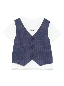 Многослойная рубашка Fay Kids, белый